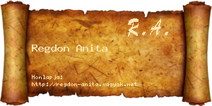 Regdon Anita névjegykártya